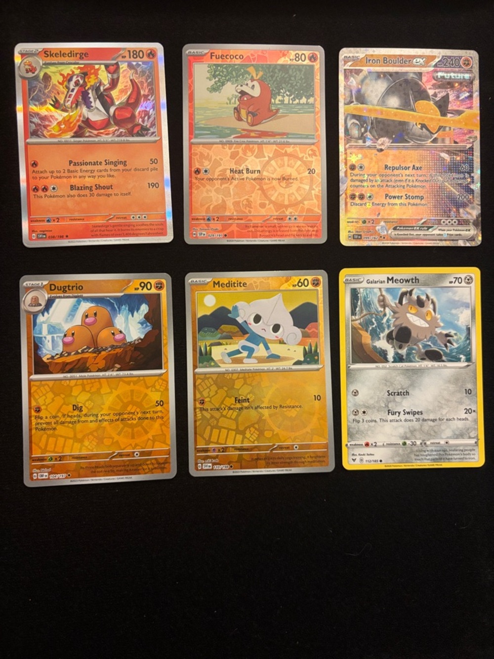 Pokémon TCG Rare Holo Card Lot — Fire & Steel Types